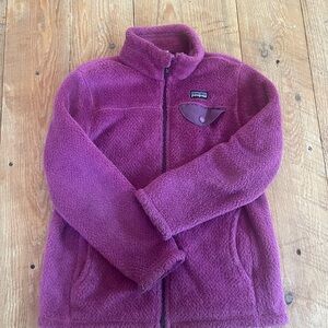 Patagonia Girls Full Zip Sweater Purple Size 8